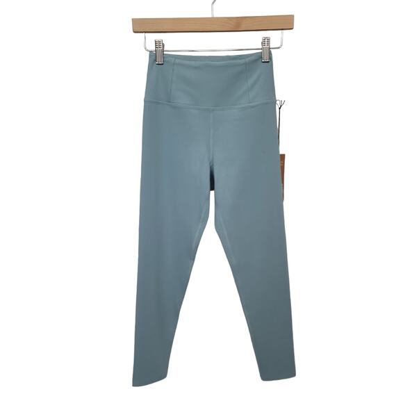 NWT Girlfriend Collective Ribbed High-Rise Legging in Mist Blue/ Gray Size XS - Picture 1 of 8